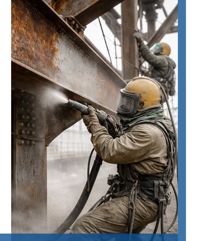 Пескоструйная очистка металлоконструкций в Воскресенске по 620 р. ВЫСОТНИК-Вск