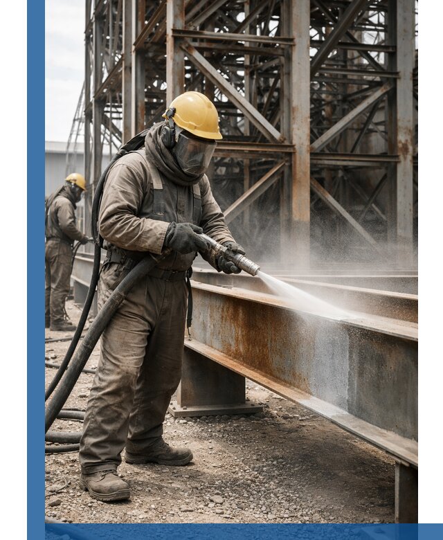 Пескоструйная очистка металлоконструкций в Воскресенске промышленная