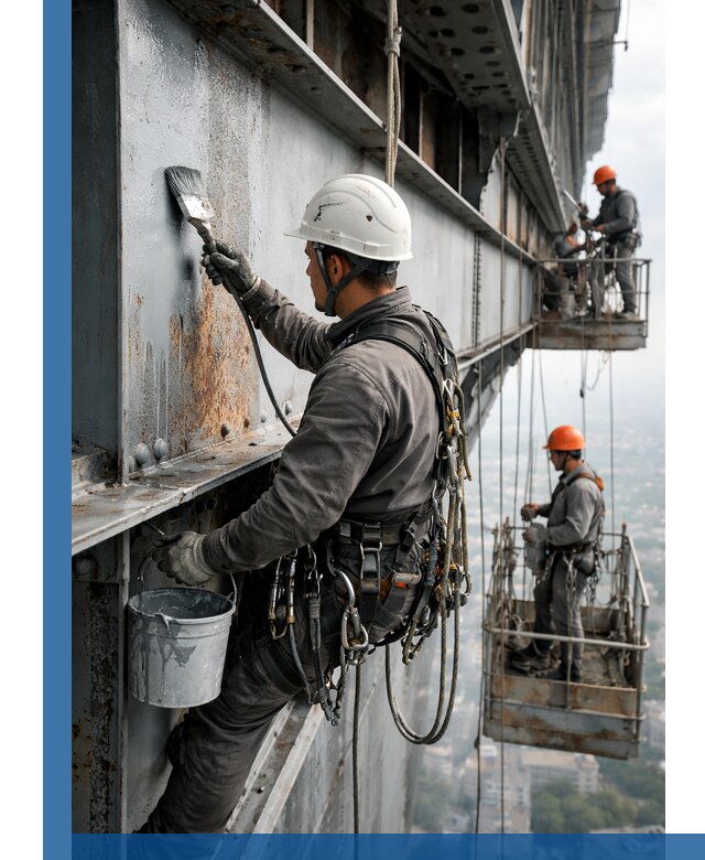 Покраска металлоконструкций на высоте в Воскресенске профессионально