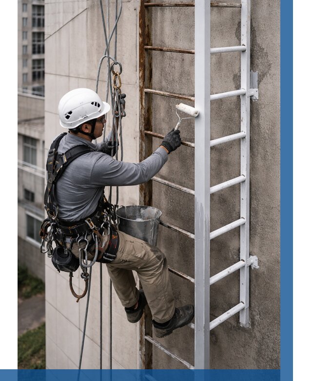 Покраска пожарных лестниц в Воскресенске от 4652 р. | ВЫСОТНИК-Вск