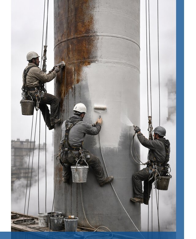 Покраска дымовых труб в Воскресенске от 8787 р. | ВЫСОТНИК-Вск