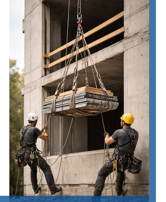 Подъем материала на этаж веревками в Воскресенске от 1551 р. | ВЫСОТНИК-Вск