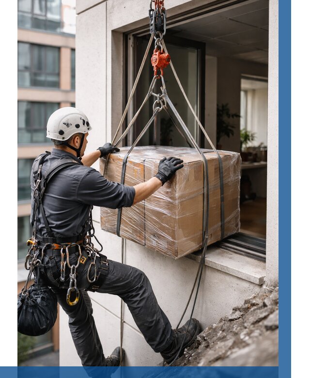 Подъем груза через окно в Воскресенске от 4652 р. | ВЫСОТНИК-Вск