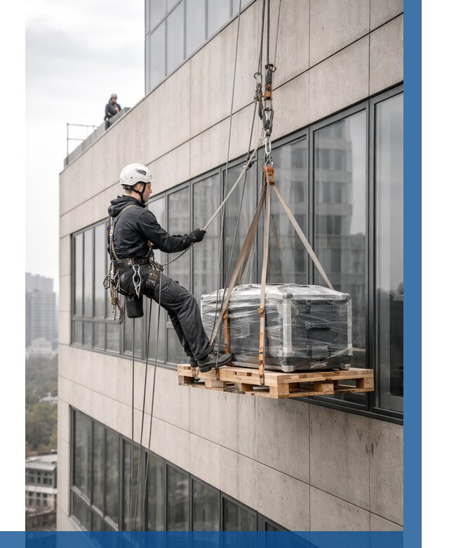 Спуск груза по фасаду в Воскресенске от 3618 р. | ВЫСОТНИК-Вск