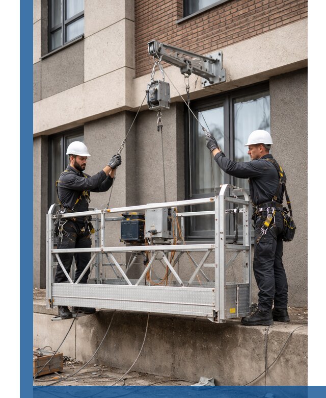 Монтаж и подъем фасадной люльки в Воскресенске с гарантией безопасности