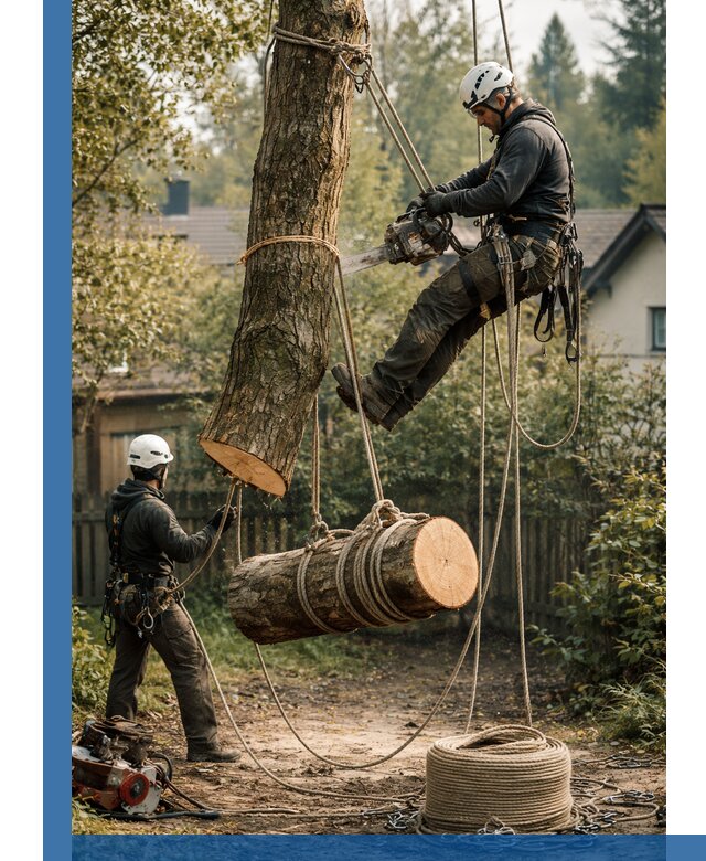 Валка деревьев частями в Воскресенске, безопасно и аккуратно