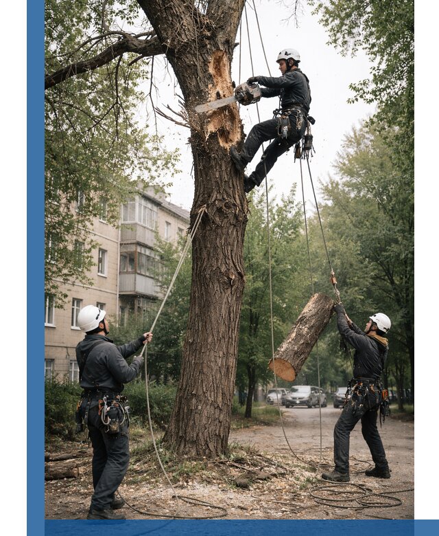 Срочное удаление аварийных деревьев в Воскресенске с гарантией безопасности