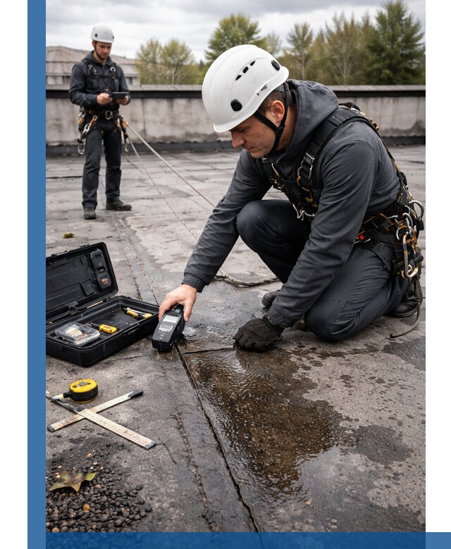 Обследование кровли на протечки и выявление дефектов в Воскресенске