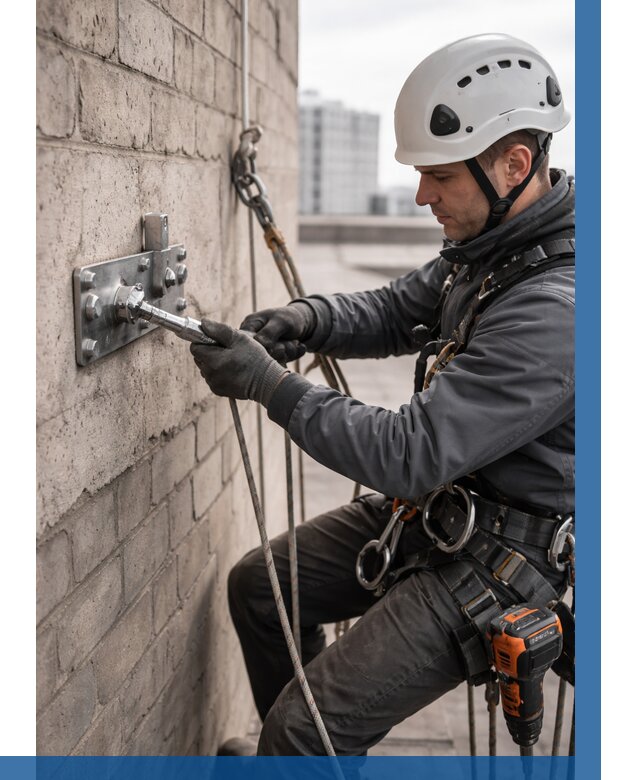 Установка анкерных точек в Воскресенске от 3618 р. | ВЫСОТНИК-Вск