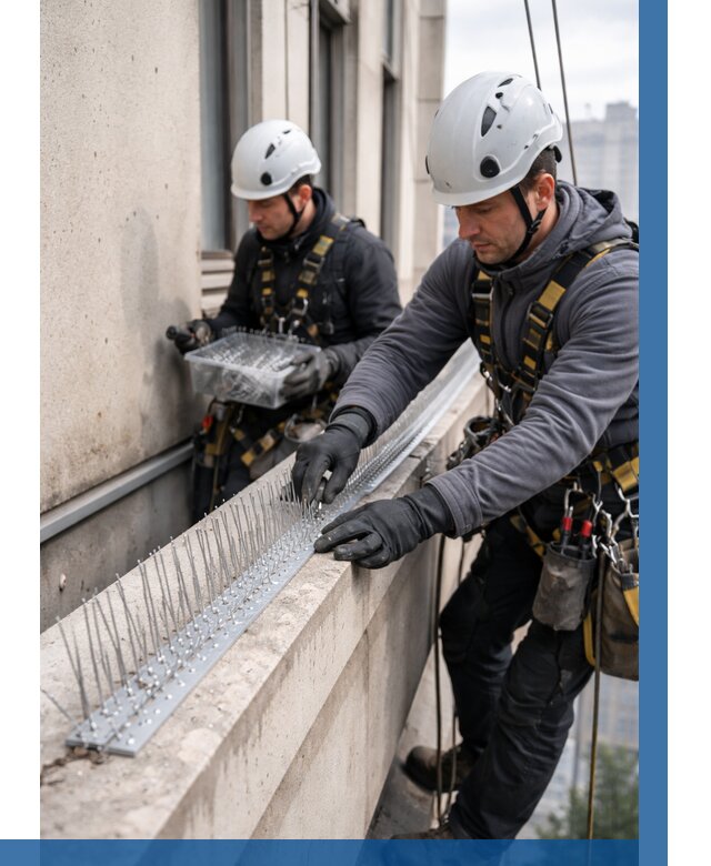 Установка шипов от птиц в Воскресенске от 879 р. | ВЫСОТНИК-Вск